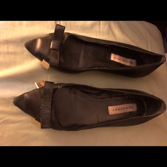 burberry black flats